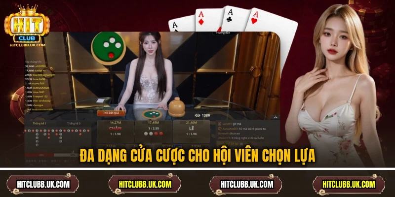 Đa dạng cửa cược cho hội viên chọn lựa