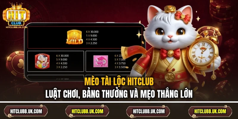 Mèo Tài Lộc Hitclub - Luật Chơi, Bảng Thưởng Và Mẹo Thắng Lớn